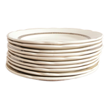 Set of 10 dessert plates Digoin Sarreguemines