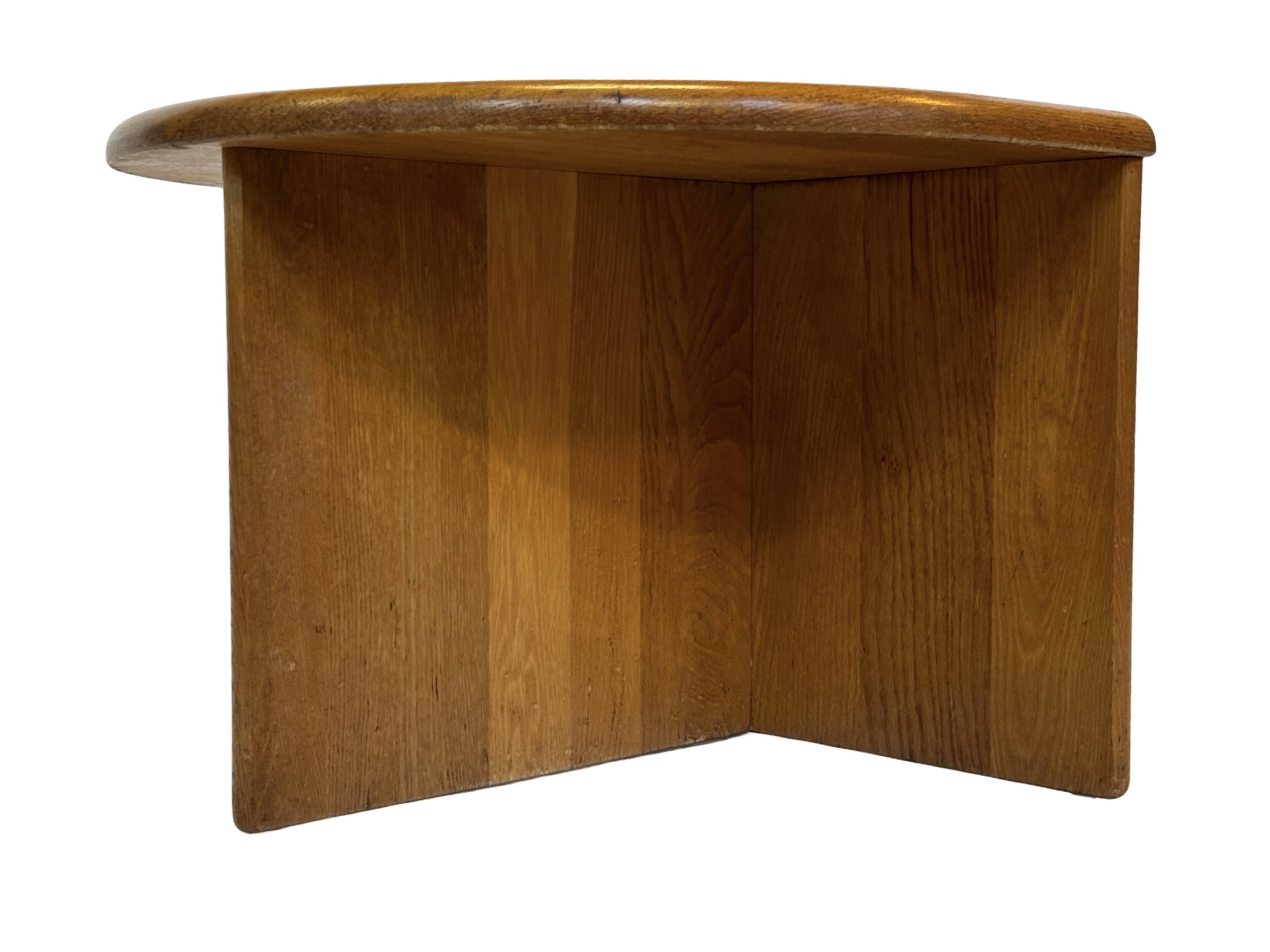 Vintage Side Table In Oak Minimalist 80's Design