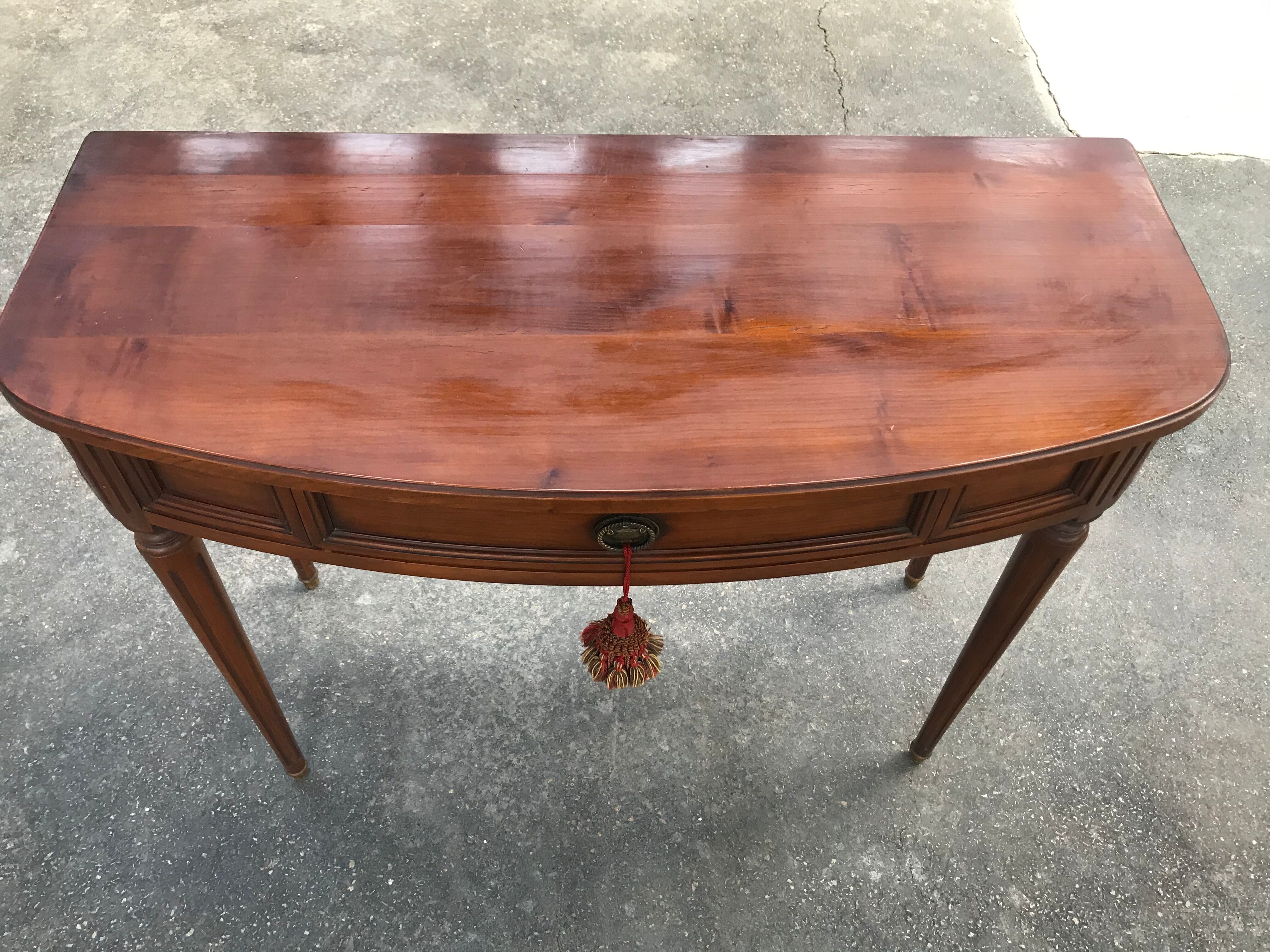 Louis XVI dining table and 3-length console