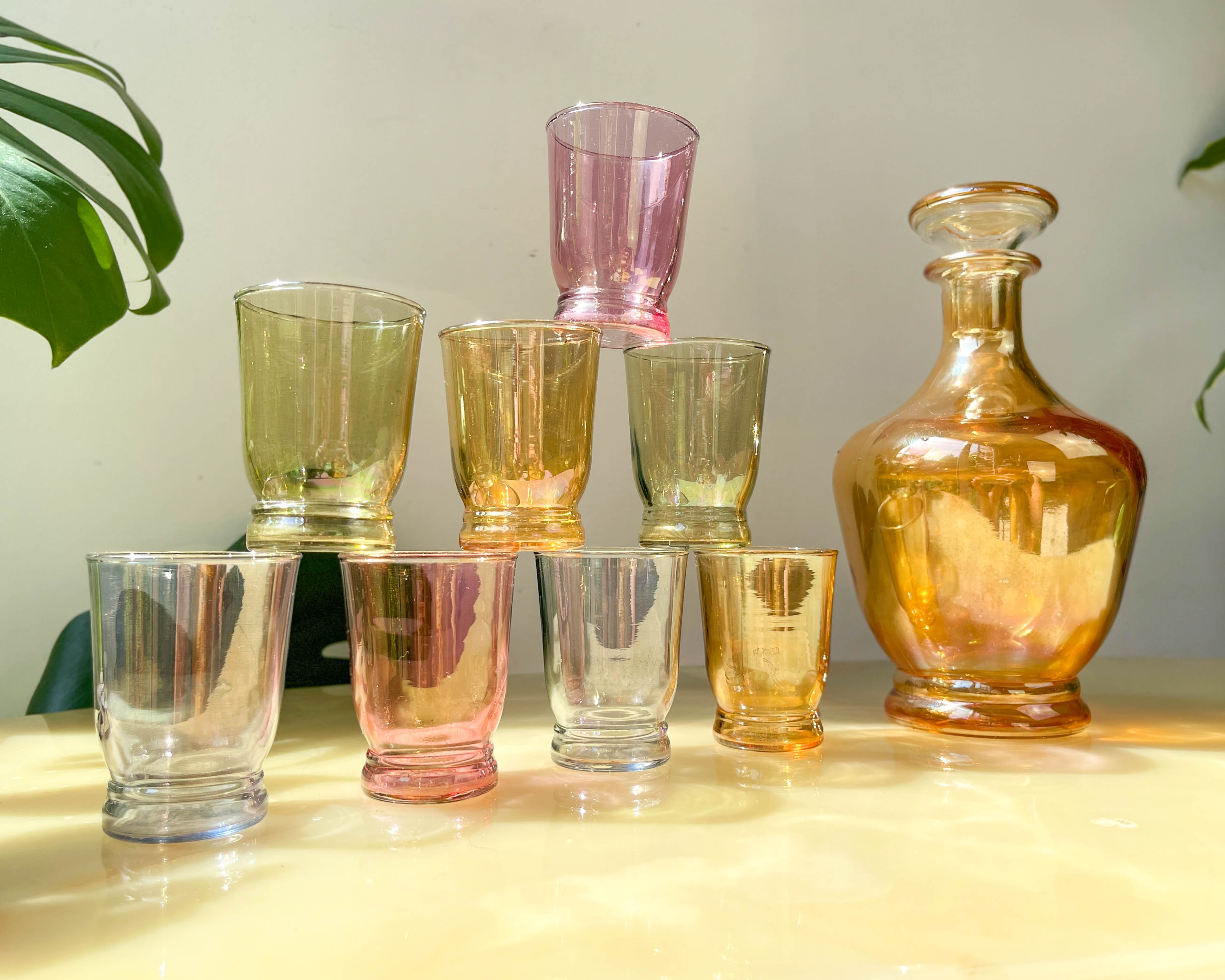 Aperitif service, cooked wine, port or liqueur Verrerie de Monaco