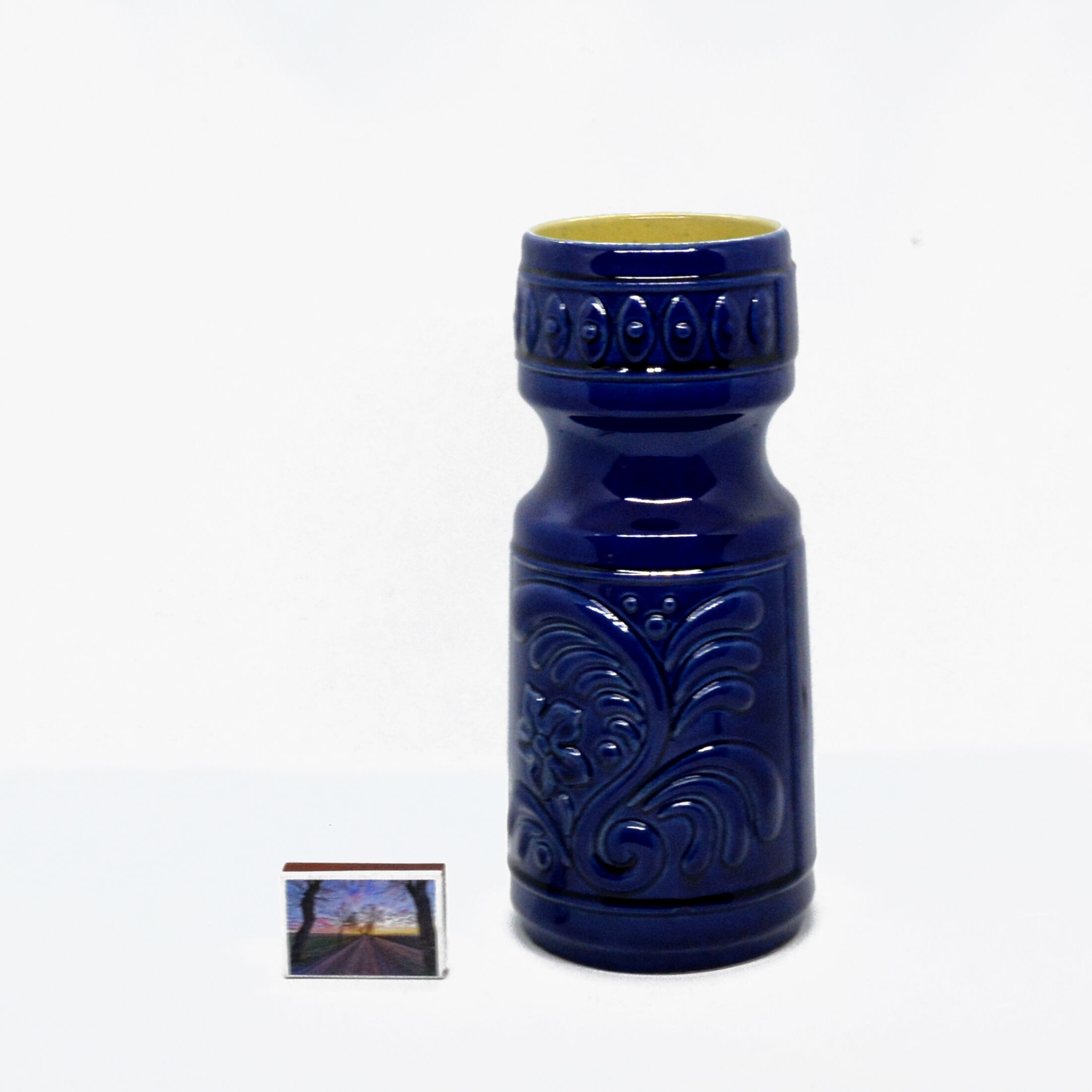 1970s rustic ceramic vase type 122-24, Scheurich Keramik, Germany,