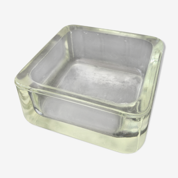 Glass square ashtray