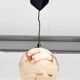 Round vintage ceiling lamp with marble pattern, 1960s