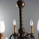 Antique bronze and glass chandelier with 12 lights, Netherlands, 20th century.