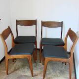 Set of 4 vintage rosewood chairs from the 1960s, Richbilt, Johannes Anderse