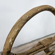 Quatre fauteuils en osier vintage, années 1970