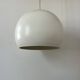 Vintage white metal pendant light, France 1980