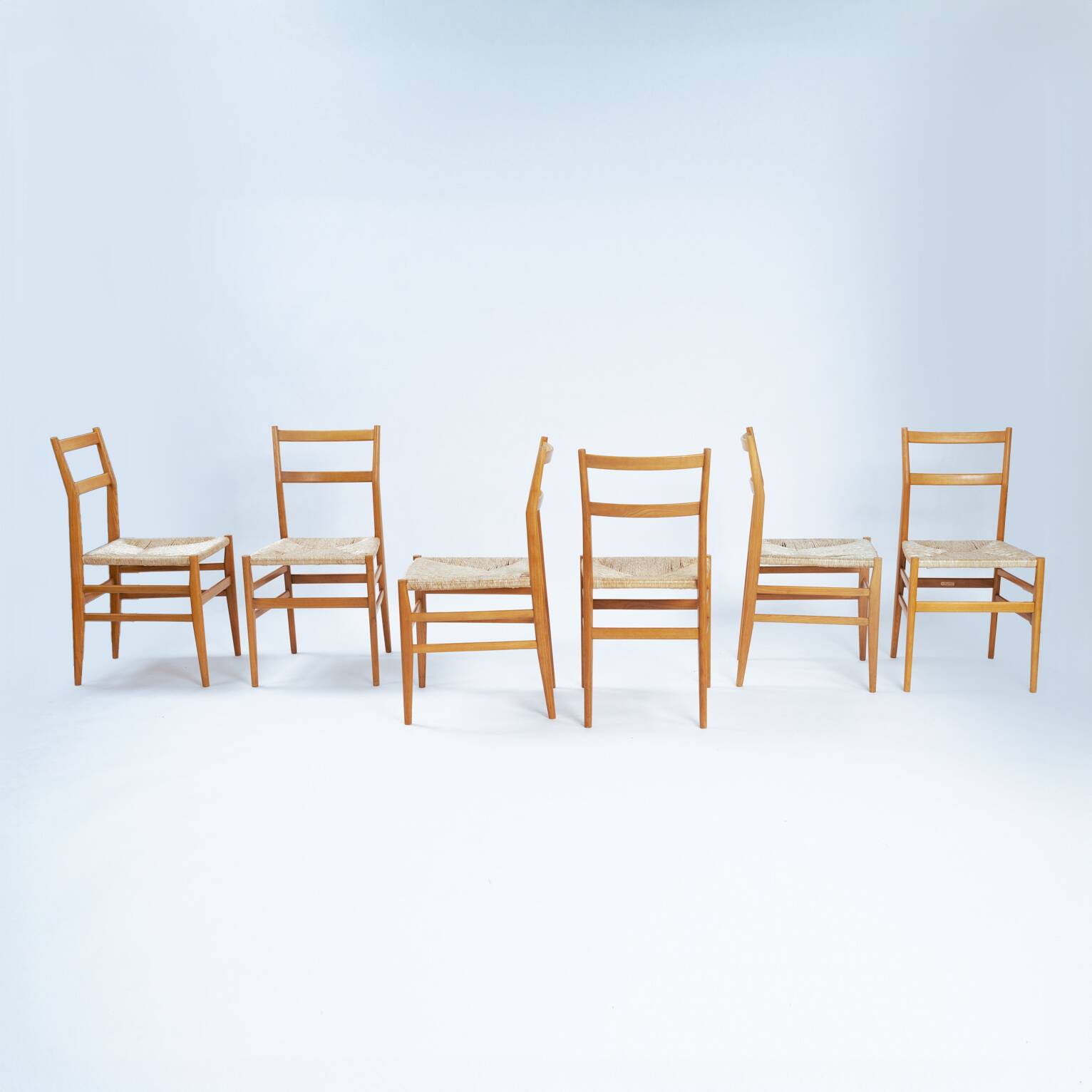 Chaises Gio Ponti Cassina Leggera, set de 6, Italie 1956