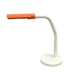 Orange and white metal desk lamp