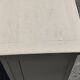 Small Parisian sideboard with one drawer and two doors, white lacquered