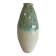 Superb "shell" shaped ceramic vase with crystallization signed