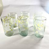 Verres à eau mouchetés