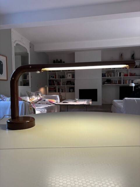 Lampe d'architecte tube d'Anders Pehrson - Suède années 70