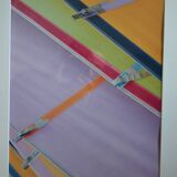 large abstract color photo "windsurfer sails" Vancouver 1985