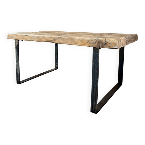 Table basse industrielle vintage (rénovée)