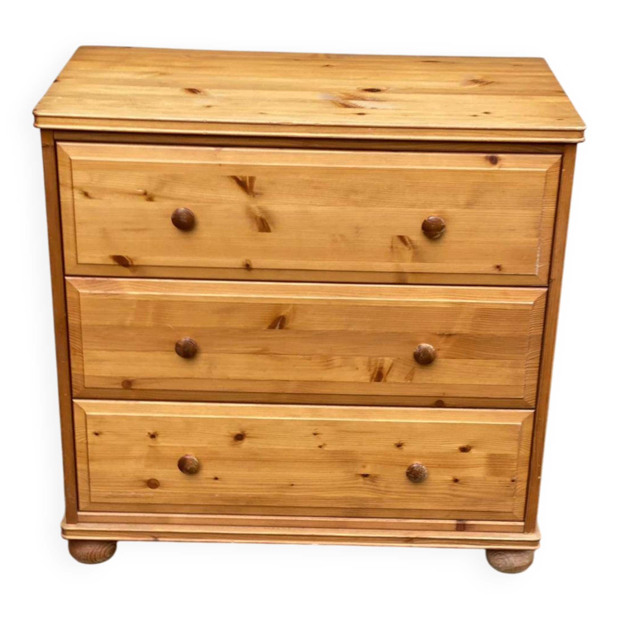 Scandinavian chest of drawers with 3 solid wood drawers