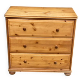 Scandinavian chest of drawers with 3 solid wood drawers