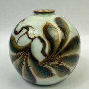 Camille Tharaud, Limoges, round porcelain vase, hand-decorated.