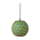 Green rattan globe chandelier