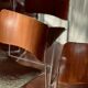 Lot de 4 chaises vintage design années 70 – bois, chrome