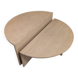 Table basse ronde en travertin par Up & Up, Italie 1970