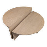 Round travertine coffee table, model for Up & Up, Italy, 1970s