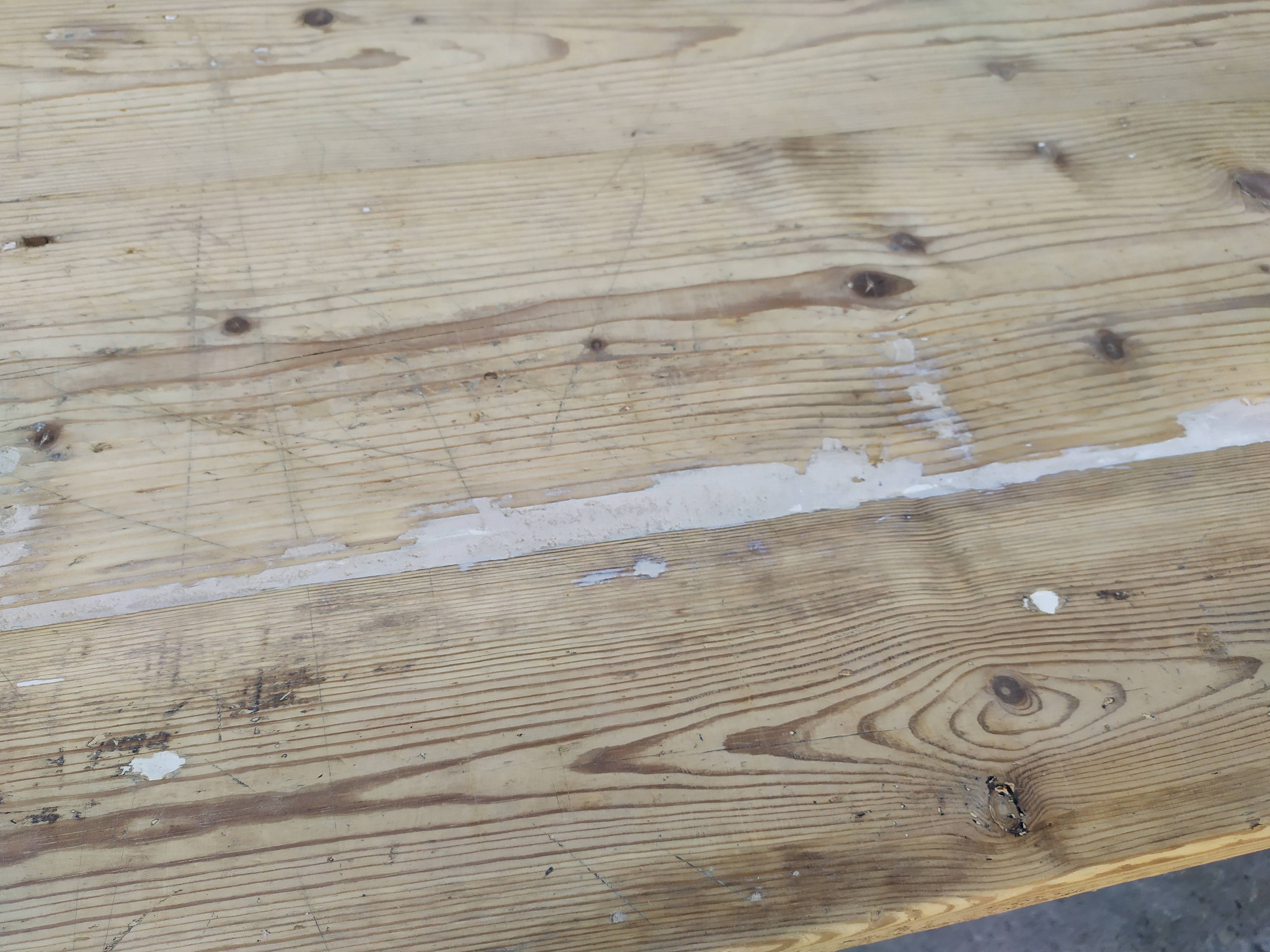 Table de métier drapière sapin décapé 3m