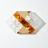 Pair of Albano Poli sconces for Poliarte glass and brass 1970