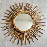 Rattan sun mirror