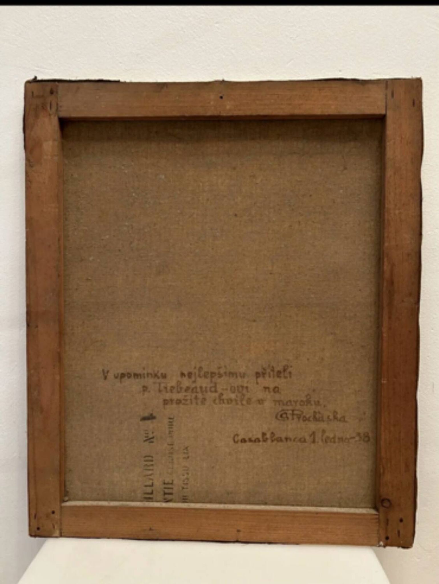 Portrait of a man, oil on canvas, signed Prochazka 1938, antique Art Deco.