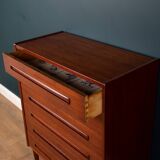 Retro 1960s danish teak mid century chest of drawers