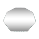Beveled octagonal mirror 40s 50s