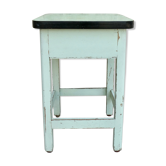 Wooden chest stool and Formica from the 60s