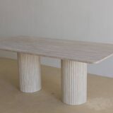 Table à manger rectangulaire Olympia - Travertin Naturel