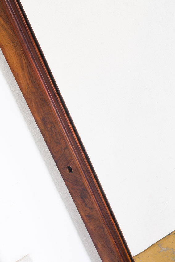 Vintage mirror with walnut frame. France, 1940