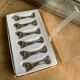 Vintage silver-plated metal knife rest - Set of 6 dachshunds •® •- Elegant