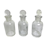 Set of 3 apothecary bottles
