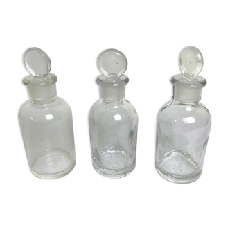 Set of 3 apothecary bottles