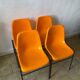 Chaises vintage orange