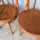 Paire 2 chaises bistrot bois courbé vintage