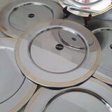 Alessi Ettore Sottsass / 6 large stainless steel presentation plates 18/10