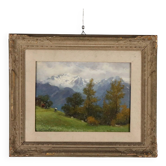 Modern painting signed Ercole Garavaglia, oil on hardboard from the 1900s.
