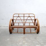Vintage rattan pretzel sofa