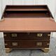 Commode scriban de marine bois laiton vintage et sa chaise