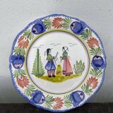 Quimper Breton decorative plate