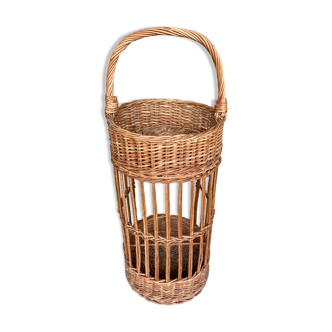 Rattan basket basket with storage racks for bottles