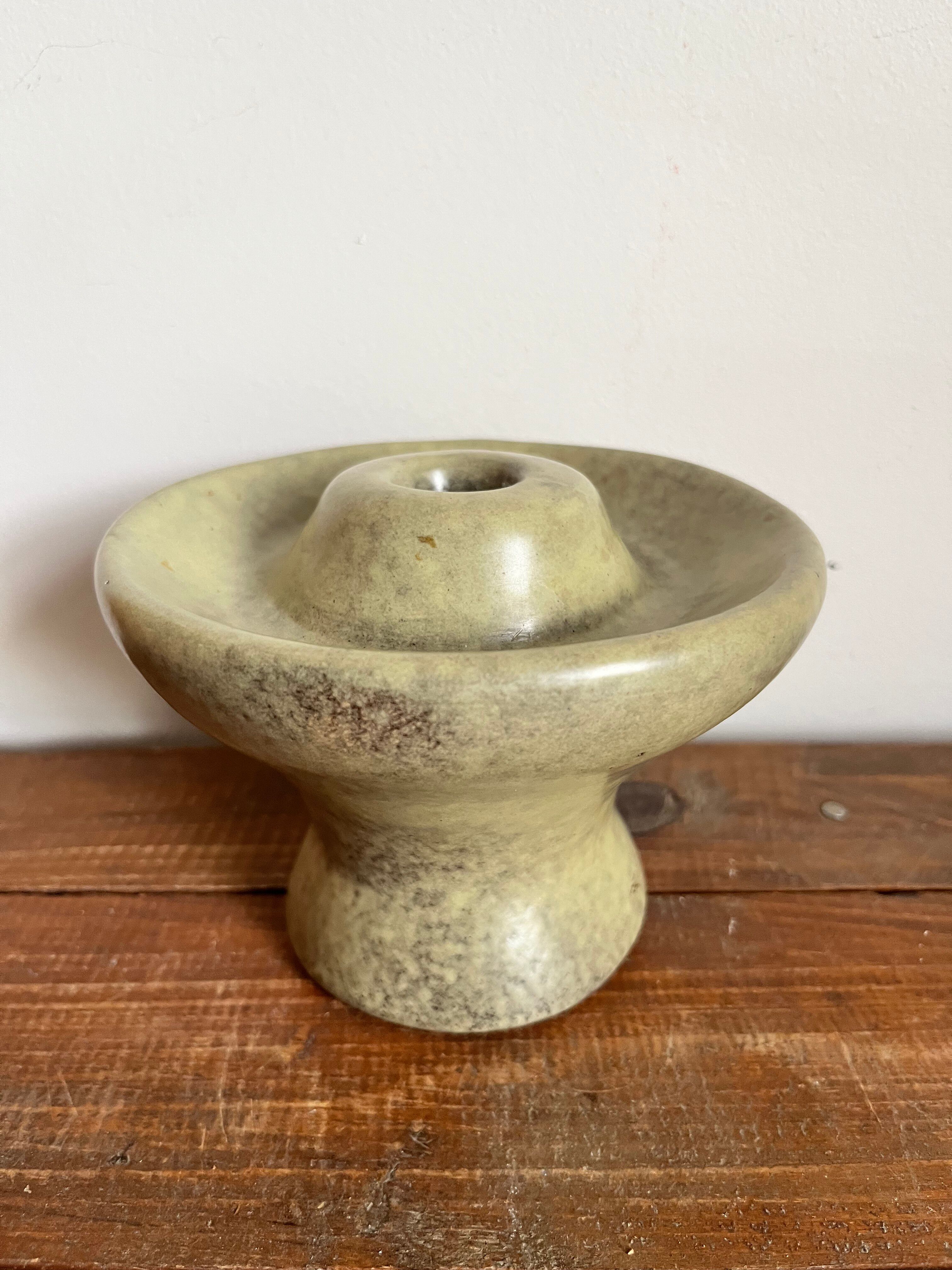 Stoneware candlestick