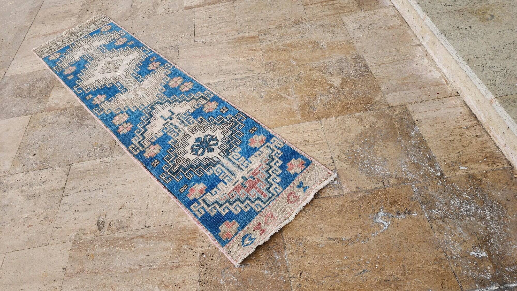 Tapis de couloir turc vintage 53x206 cm