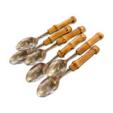 Set of 6 small bamboo spoons