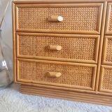 Rattan chest of drawers circa 1960s